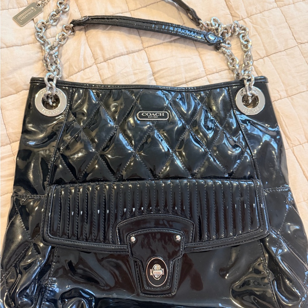 Vintage Coach Poppy Black Quilted Women's Bag